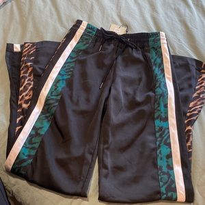 Pam & Gela Silky Side-Slit Track Pants